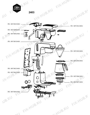 Схема №1 2401 с изображением Уплотнитель для электрокофеварки Seb FS-3073062401