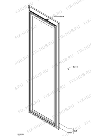 Взрыв-схема холодильника Kuppersbusch EWKR1220Z2 - Схема узла Door 003