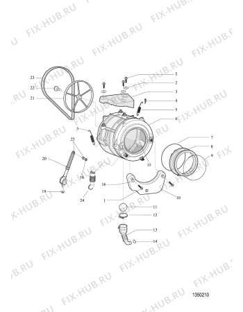 Схема №1 XWE71452WFR (F088749) с изображением Обшивка для стиральной машины Indesit C00310325