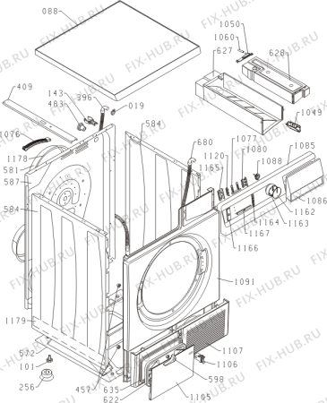 Схема №3 BFD82CH (427904, SP10/333) с изображением Накопитель для стиральной машины Gorenje 428103