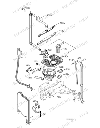 Взрыв-схема посудомоечной машины Progress PI1310W - Схема узла Hydraulic System 272