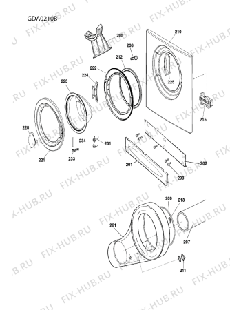 Взрыв-схема стиральной машины Indesit G74VEXPAI (F030210) - Схема узла