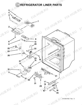 Схема №3 5KRFX9000M с изображением Шуруп для холодильника Whirlpool 482000013707