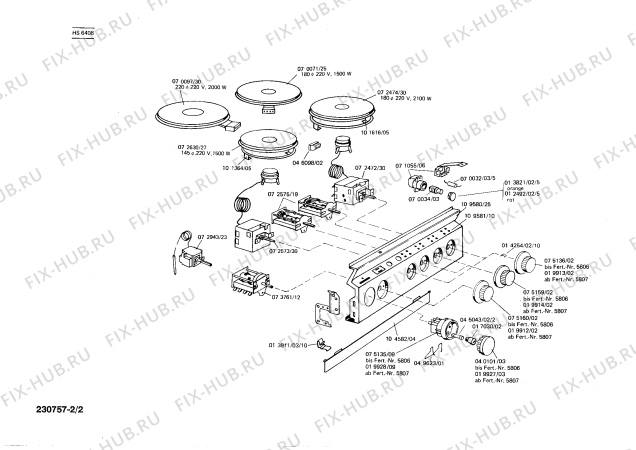 Схема №1 HS600516 с изображением Переключатель для электропечи Siemens 00075136