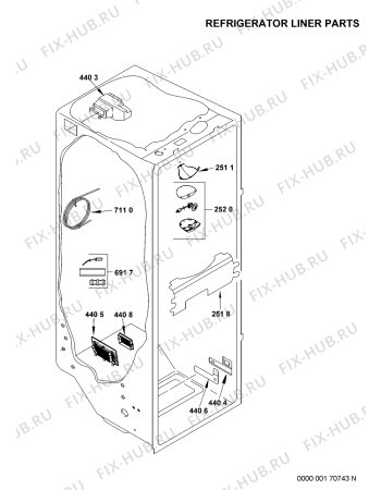 Взрыв-схема холодильника Whirlpool KRSC9020I (F090445) - Схема узла