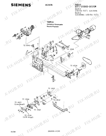 Схема №6 RS3494 с изображением Сервисная инструкция для телевизора Siemens 00535243