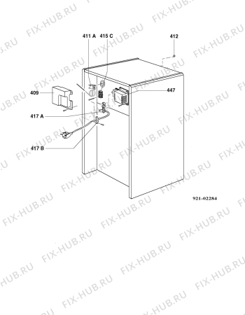 Взрыв-схема холодильника Electrolux RH226D - Схема узла Armature/fitting