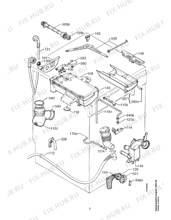 Взрыв-схема стиральной машины Aeg LAV1251VI-W - Схема узла Water equipment