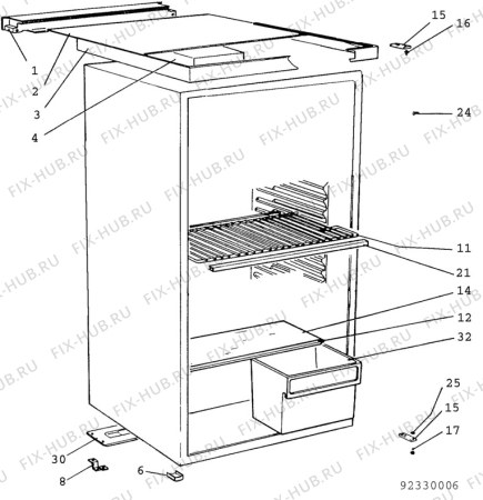 Взрыв-схема холодильника Rosenlew RJVL169EKO - Схема узла C10 Cabinet/Interior