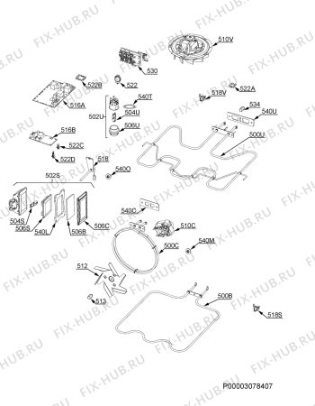 Взрыв-схема плиты (духовки) Electrolux EVYP9841AX - Схема узла Electrical equipment