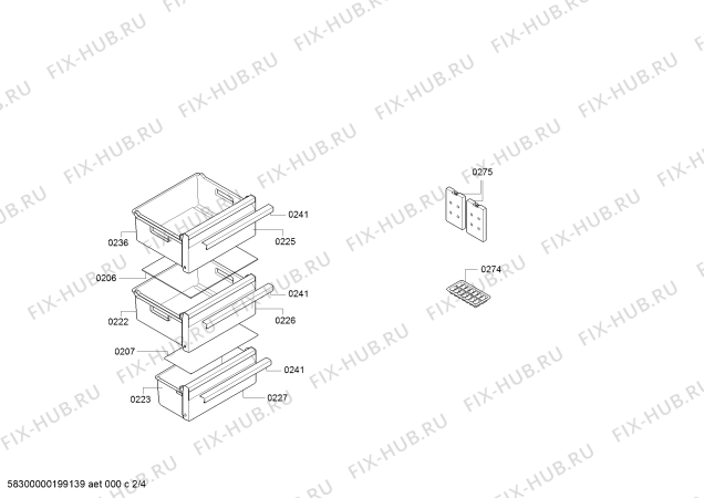 Схема №3 3GI1047S с изображением Панель для холодильной камеры Bosch 11019770