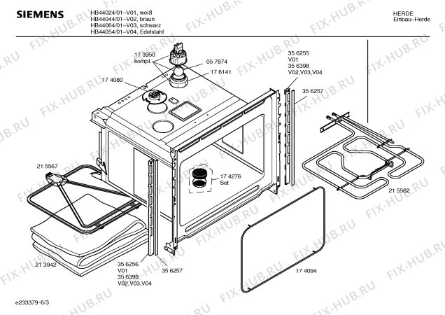 Схема №5 HB44044 с изображением Панель управления для электропечи Siemens 00359295