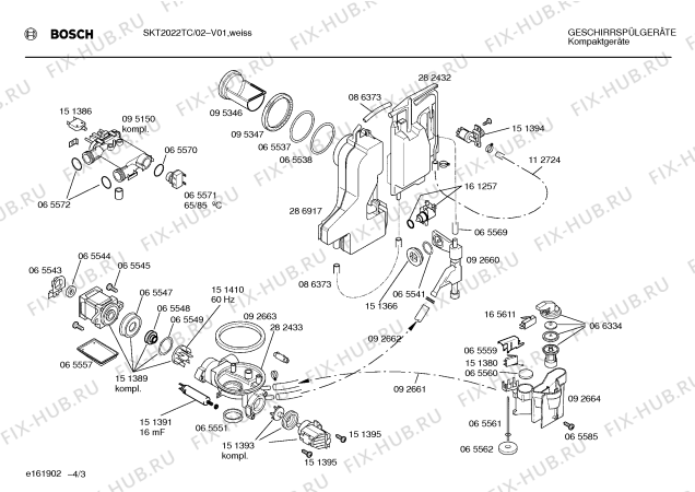 Взрыв-схема посудомоечной машины Bosch SKT2022TC - Схема узла 03