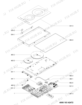 Схема №1 KHDI3050 (F091760) с изображением Наставление для плиты (духовки) Indesit C00351853