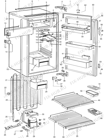 Схема №1 RF2036 (F008691) с изображением Термостат для холодильника Indesit C00131775