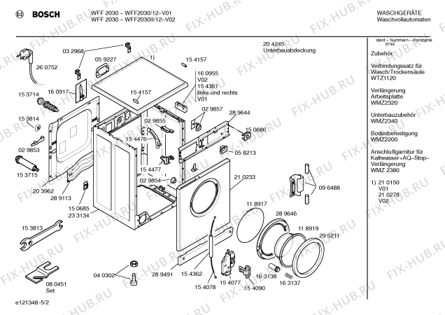 Схема №4 WFF2030II WFF2030 с изображением Панель управления для стиральной машины Bosch 00299026