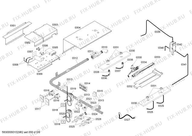 Схема №3 PRG364GDUS с изображением Труба для плиты (духовки) Bosch 00487245
