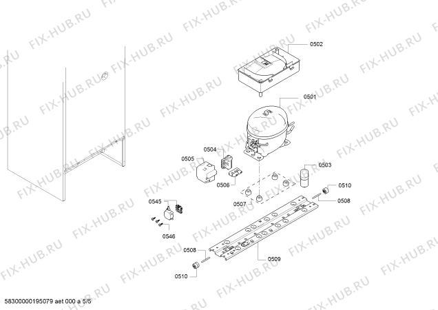 Схема №4 KG39NA79 с изображением Крепежный набор для холодильной камеры Bosch 00655146