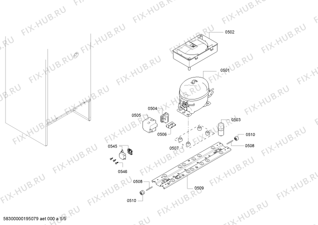 Схема №4 KGN57PI26N с изображением Крышка для холодильной камеры Bosch 00632959