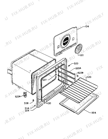 Взрыв-схема плиты (духовки) Zanussi HM492PX - Схема узла Housing 001