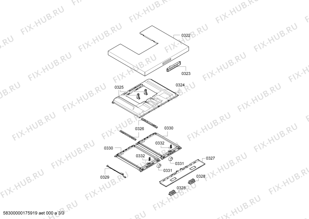 Взрыв-схема вытяжки Bosch DWB068E59 Bosch - Схема узла 03