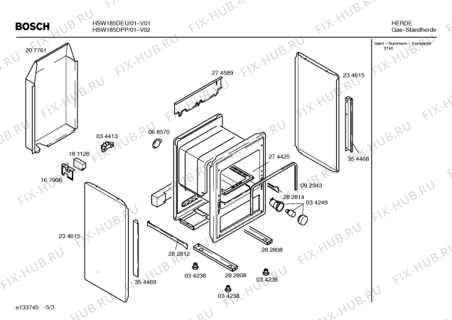 Взрыв-схема плиты (духовки) Bosch HSW185DPP HSW185Dpp - Схема узла 03