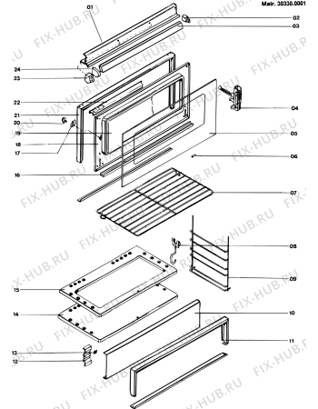 Схема №3 KN9003WIG (F005827) с изображением Переключатель для плиты (духовки) Indesit C00040691