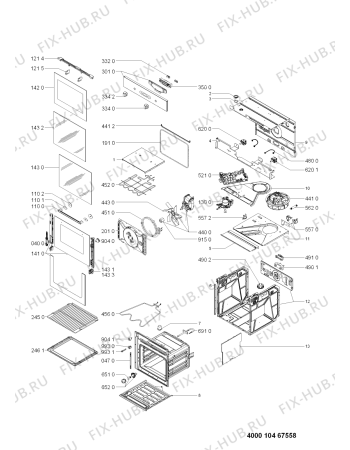 Схема №1 FP 320/WH с изображением Микромодуль для электропечи Whirlpool 481010403090