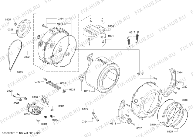Схема №3 WLK2027APL с изображением Шланг - клапан/диспенсер для стиралки Bosch 11007245