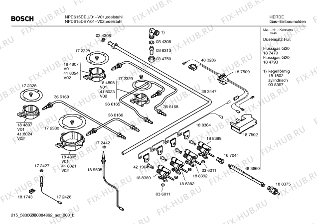 Взрыв-схема плиты (духовки) Bosch NPD615DBY Bosch - Схема узла 02