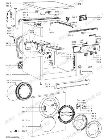 Схема №1 WAK 6541 с изображением Декоративная панель для стиральной машины Whirlpool 481075035812