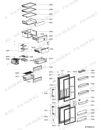 Схема №1 ARC 8140/1/AL с изображением Сенсорная панель для холодильника Whirlpool 481246469334