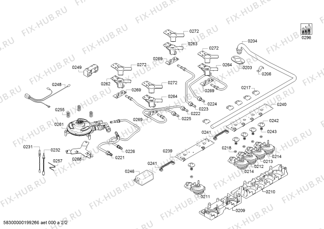 Взрыв-схема плиты (духовки) Siemens ER9A6SS70N PG 90F 4G+1W FLAG 6KW SIEMENS 7s SV - Схема узла 02