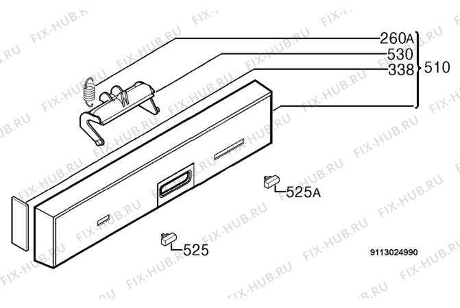 Взрыв-схема посудомоечной машины Aeg Electrolux F55090IW - Схема узла Command panel 037