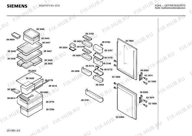 Взрыв-схема холодильника Siemens KG27VF1 - Схема узла 02