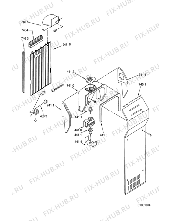 Взрыв-схема холодильника Whirlpool ARZ 710/W - Схема узла