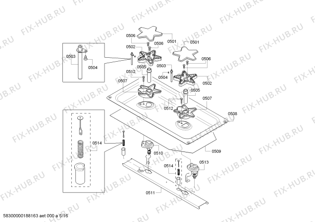 Схема №6 PRL486JDG с изображением Кабель для плиты (духовки) Bosch 12008927