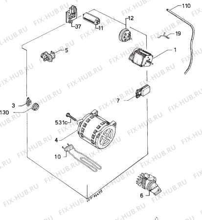 Взрыв-схема стиральной машины Privileg 022831 2 - Схема узла Electrical equipment 268