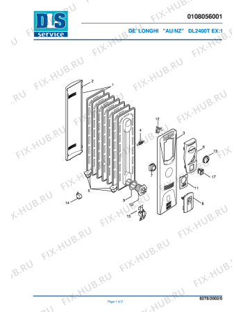 Схема №1 081505TEC TOS EX:1 с изображением Микромодуль для ветродува DELONGHI 5908011400