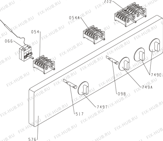 Взрыв-схема плиты (духовки) Gorenje E134W (171595, E51M1-S6) - Схема узла 04