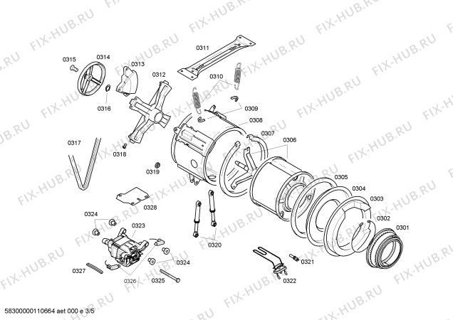 Схема №3 WVT1260IT Maxx WVT 1260 с изображением Панель управления для стиральной машины Bosch 00445496