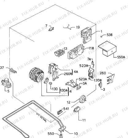 Взрыв-схема посудомоечной машины Zanussi ZW122 - Схема узла Electrical equipment 268