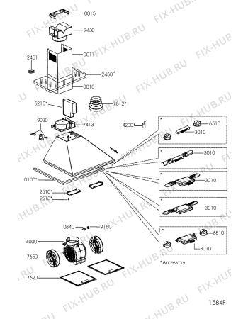 Схема №1 DKE 5790 IN с изображением Соединитель для вентиляции Whirlpool 481244269557
