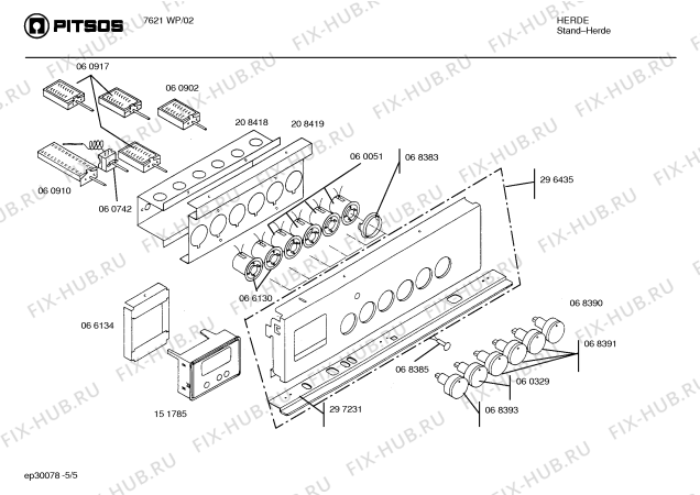 Схема №3 7680WP с изображением Переключатель для духового шкафа Bosch 00060329
