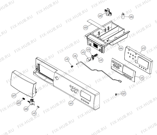 Взрыв-схема стиральной машины Gorenje W6551 AU   -White (900003407, WM56AU) - Схема узла 04