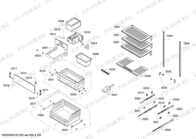Схема №2 T24IF800SP с изображением Шарнир крышки для холодильной камеры Bosch 00623713
