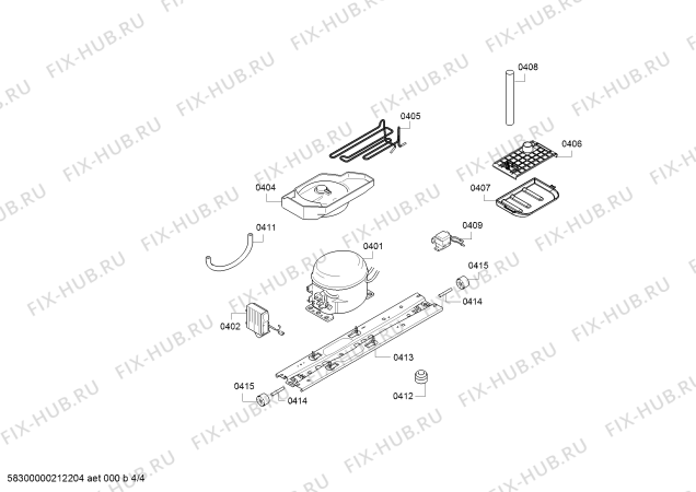 Взрыв-схема холодильника Bosch KGN46XL40I Bosch - Схема узла 04
