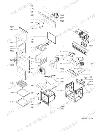 Схема №1 AKZ 107 WH с изображением Модуль (плата управления) для духового шкафа Whirlpool 481921478695
