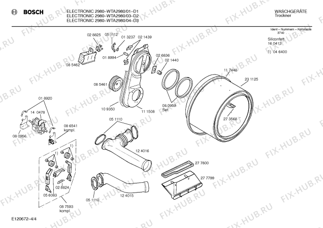 Схема №4 WTA2980 ELECTRONIC 2980 с изображением Индикатор для сушильной машины Bosch 00030828