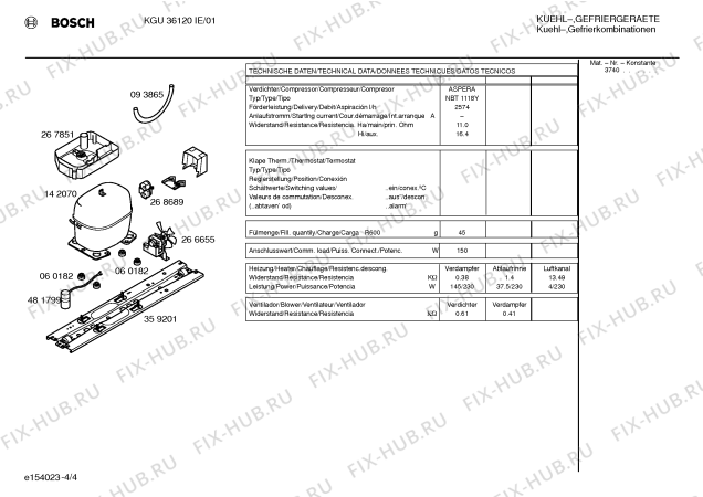 Взрыв-схема холодильника Bosch KGU36120IE - Схема узла 04